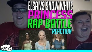 PRINCESS RAP BATTLE 1 Snow White vs Elsa REACTION🔥 [upl. by Ilene]