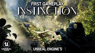 INSTINCTION First Gameplay in UNREAL ENGINE 5  Survival Dino Crisis with Ultra Realistic Graphics [upl. by Airdnaid328]