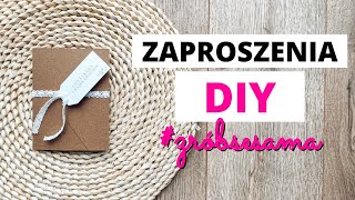 Zaproszenia ślubne DIY  Zrób se sama  Mówię o ślubie [upl. by Ainex]