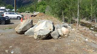 Highway 3 Bridge Repair at 20 Mile Creek Hedley BC [upl. by Almap722]