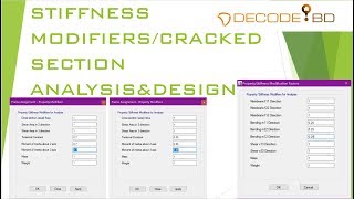 STIFFNESS MODIFIERCRACKED SECTION ANALYSIS EXPLAINED IN ETABS [upl. by Brander]