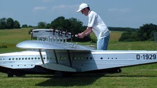 GIANT FLYING RC BOAT D1929 DORNIER DOX SCALE MODEL AIRPLANE [upl. by Nylasor]