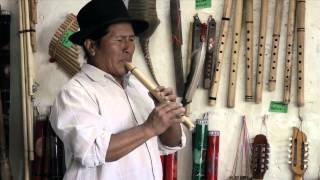 Flute Maker family in Peguche near Otavalo Ecuador [upl. by Sapers]