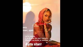 lyrics  ayra starr  commas [upl. by Zenger433]