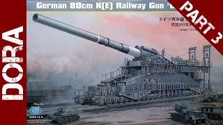 HobbyBoss 172 scale Dora Railway Gun build  part 3 [upl. by Oecam]