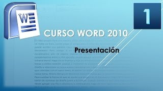 Curso Word 2010 Avanzado Presentación Vídeo 1 [upl. by Andrey616]