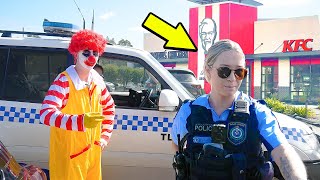 Ronald McDonald Works At KFC Cops Called [upl. by Esertal]