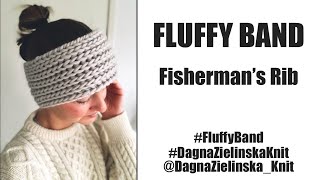 Fluffy Band Opaska na drutach Fishermans Rib [upl. by Annuhsal]