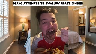 Beavo Attempts To Swallow Roast Dinner tiktok roastdinner bigup [upl. by Siva]