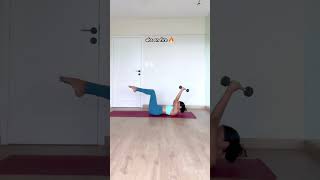 ABS ARE ON FIRE yogalates yogaasana yogapose pilates abs absworkout fypage yogaworkout [upl. by Aserehtairam974]