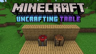 Uncrafting Table Addon for Minecraft [upl. by Jerol787]