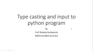 Type casting and input to python program [upl. by Ephraim]