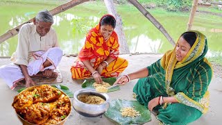 popi kitchen eating CHINGRI POLAO and CHICKEN KOSHA [upl. by Aiahc]