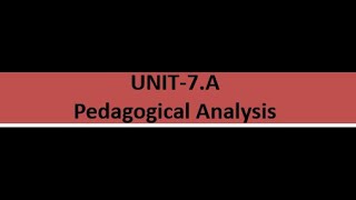 PEDAGOGICAL ANALYSISConcept and Stages UGC NET EDUACTION UNIT7A UPDATED SYLLABUS [upl. by Yromem]