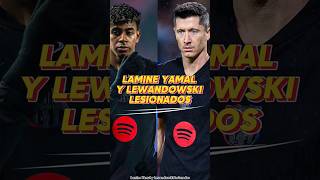 Lamine Yamal y Lewandowski lesionados lamineyamal lewandowski lesion fcbarcelona [upl. by Terrena725]