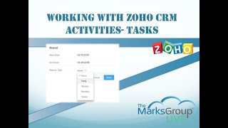 Zoho CRM Activities Working With Tasks [upl. by Noived]