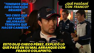 Esto Dijo Checo Pérez explicó lo que pasó en su mal arranque con Franco Colapinto F1 radio [upl. by Dang]