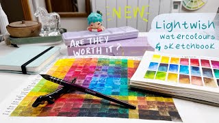 Lightwish artist watercolour 24 set  cotton sketchbook review [upl. by Holzman]