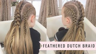 Feathered Dutch Braid By SweetHearts Hair [upl. by Icram135]