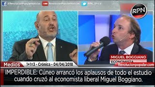 MONUMENTAL cruce entre Santiago Cúneo y el economista liberal Miguel Boggiano [upl. by Geof255]