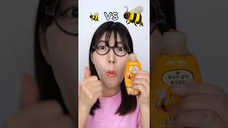 Big Bee Vs Small Bee Eating Challenge 🤣shortstrandingytshorthumanitychallengeviral [upl. by Damon]