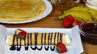 Receta Crepes dulces  Recetas de cocina paso a paso tutorial Loli Domínguez [upl. by Golter]