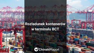 Rozładunek kontenerów w termianalu BCT Terminal kontenerowy rozładunek statku [upl. by Yonatan427]