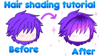 Hair Shading Tutorial  Gacha Club  Ibispaint X [upl. by Smitt]