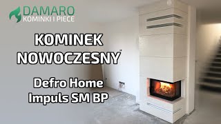 Kominek nowoczesny  Defro Home Impuls SM BP  Damaro Kominki i Piece  Kominki Śląsk  Rybnik [upl. by Laaspere]