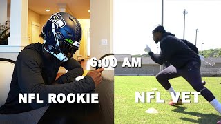 Day In The Life NFL Rookie Vs NFL Vet [upl. by Adidnere594]