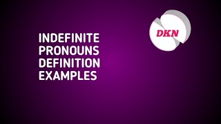 Indefinite pronounsdefinitionexamples [upl. by Brandenburg]