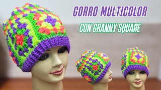 18 Tejidos Modernos y Fáciles a Crochet – Gorro a Crochet Ganchillo para Mujer con Granny Square [upl. by Bullis]