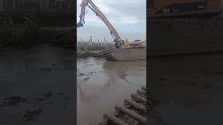 Large excavators are bogged down in the mud [upl. by Arihas]