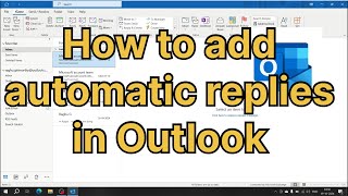 How to set automatic replies out of office message in Outlook outlook outlookmail [upl. by Aneeled]