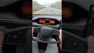 Tesla Model S PLAID 267kmh on AUTOBAHN autotopnl nospeedlimit [upl. by Anoit]