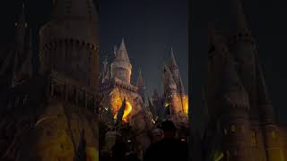 Hogwarts castle light show at Universal Studios Hollywood harrypotter universalstudios l [upl. by Tressia]