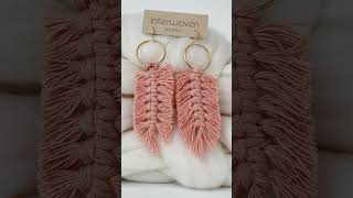 TUTORIAL on INTERWOVEN STUDIO CHANNEL for these Macrame Feather Earrings [upl. by Arsuy]