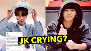 Jungkook reacts to members talking about Jin before military BTS Live 20231205 [upl. by Dawna]