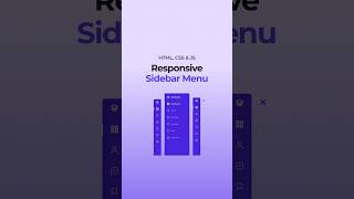 Responsive Sidebar Menu HTML CSS JavaScript [upl. by Llertnauq]