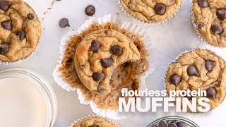 Low Calorie Banana Protein Muffins  NO FLOUR [upl. by Yde]