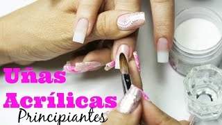 Uñas de acrilico para principiantes  beginner acrylic nails [upl. by Ayanat]