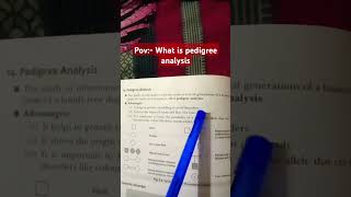 Pedigree analysis  class 12  Genetics  neet  biology motivation [upl. by Ysteb837]