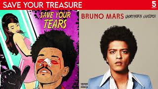 The Weeknd Ariana Grande  Save Your Tears Remix vs Bruno Mars  Treasure MASHUP [upl. by Arther726]