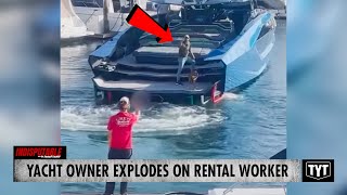 ENRAGED Yacht Owner Threatens To Kill Unbothered Rental Worker [upl. by Aarika]