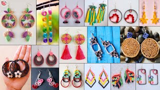 17 Fancy DIY Paper Earring Daily Wear Beautiful Paper Quilling Earrings Making  Tutorial [upl. by Aehs]