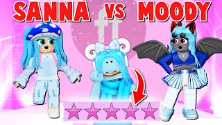 Sanna vs Moody in fashion famous Polly decides who WINS  Roblox [upl. by Tnarud]