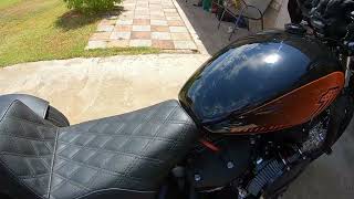 M8 Street Bob seat comparison  Saddlemen LS set up Vs LePera Kick flip [upl. by Aztiray]