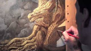 Ciruelo is painting a dragon [upl. by Eibbil]