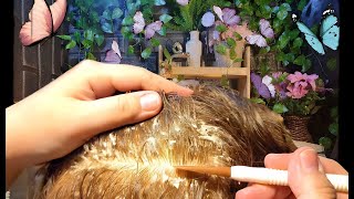 두피 각질 제거 ASMR Roleplay Taking care of dead skin cells on the scalp Talking [upl. by Hellene]