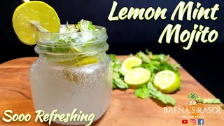 Lemon Mint Mojito Recipe  Virgin Lemon Mojito  Non Alcoholic Beverage Recipe  Bafnas Rasoi [upl. by Nilorac106]